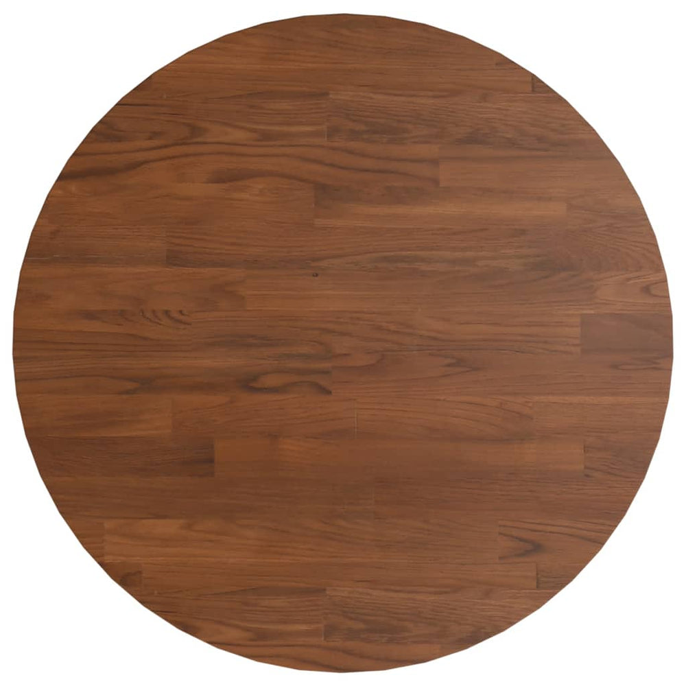vidaXL Round Tabletop Dark Brown Ø40x1.5 cm Treated Oak Wood