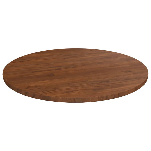 vidaXL Round Tabletop Dark Brown Ø50x1.5 cm Treated Oak Wood