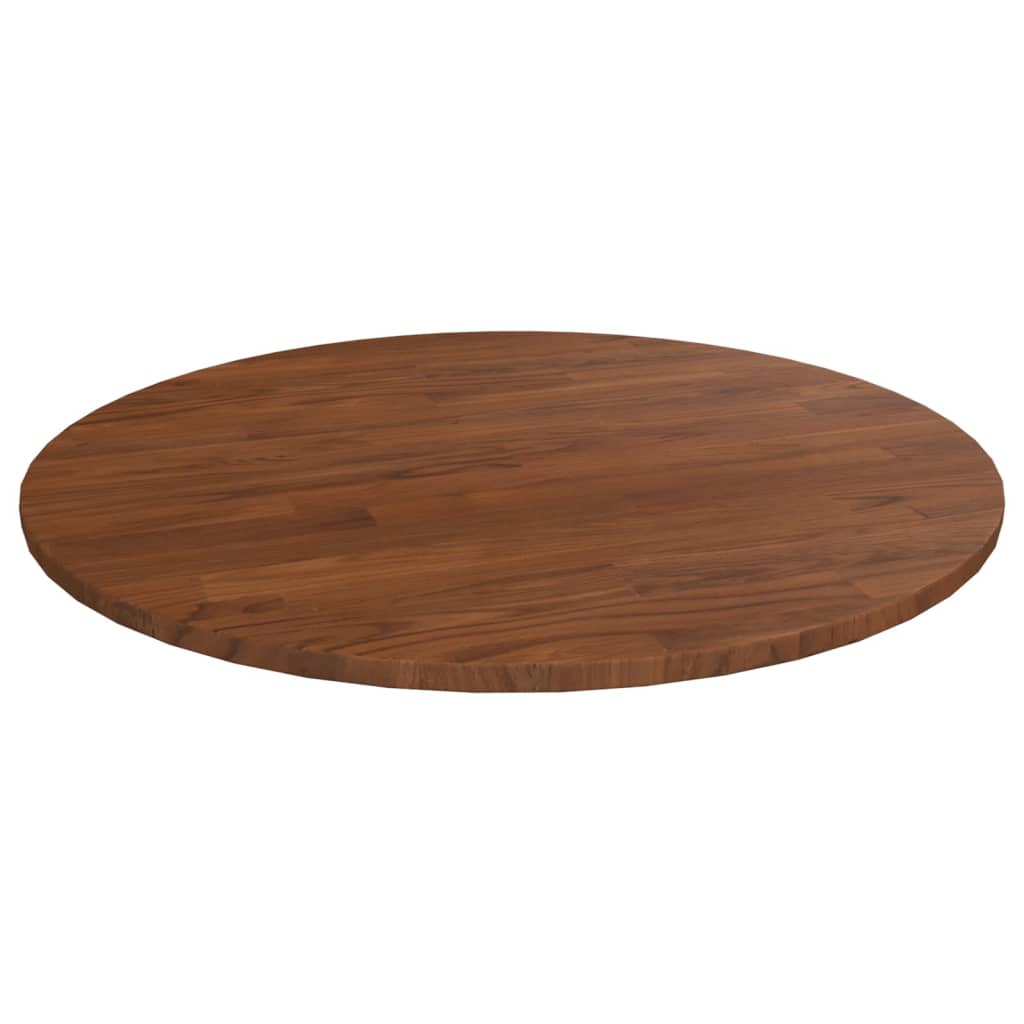 vidaXL Round Tabletop Dark Brown Ø60x1.5 cm Treated Oak Wood