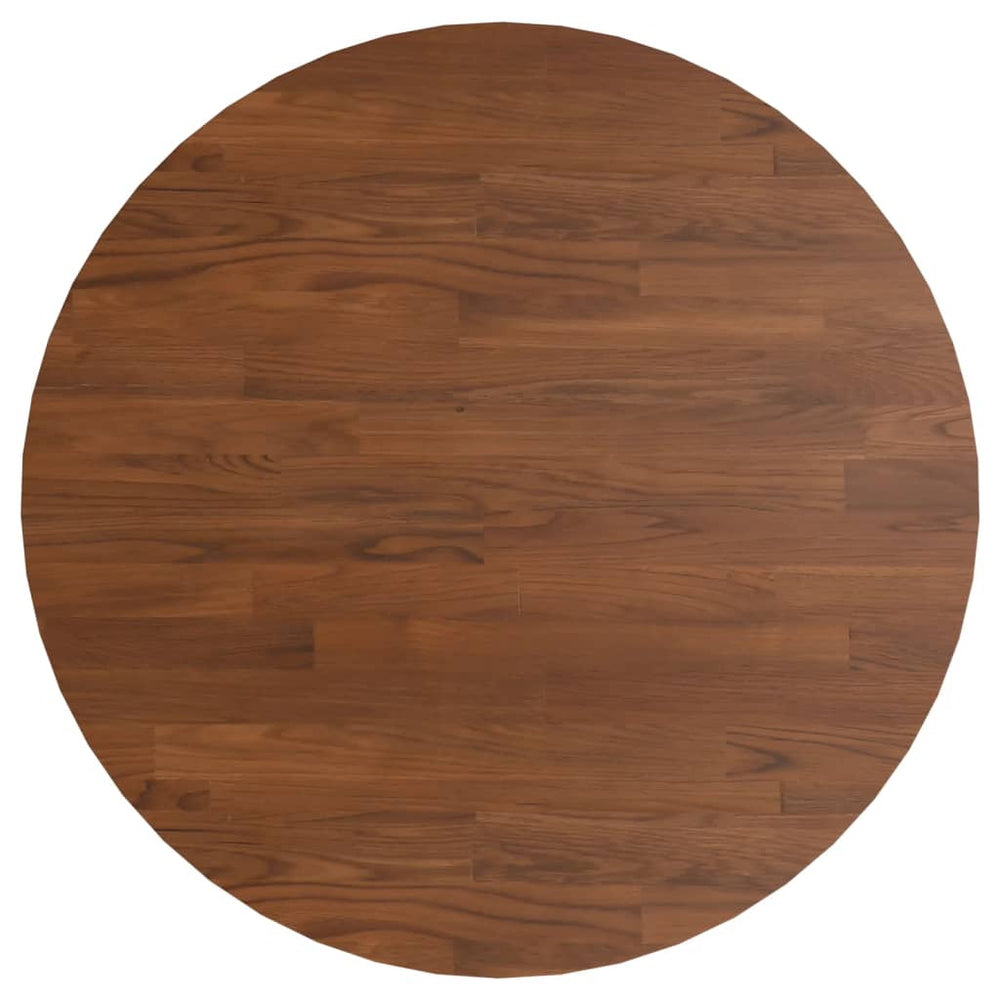 vidaXL Round Tabletop Dark Brown Ø60x1.5 cm Treated Oak Wood