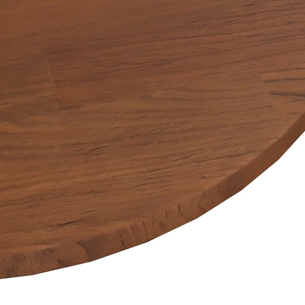 vidaXL Round Tabletop Dark Brown Ø70x1.5 cm Treated Oak Wood