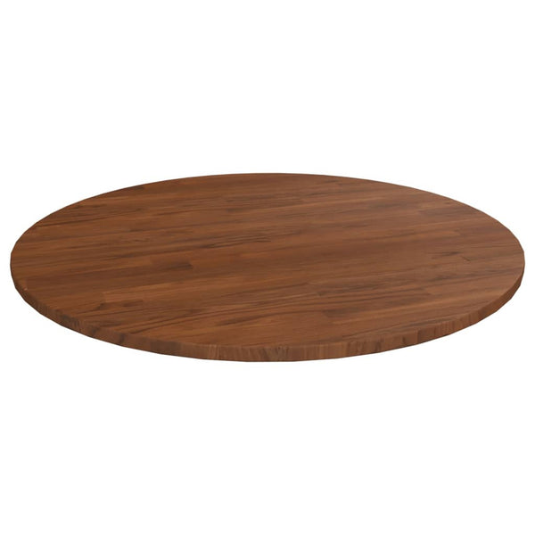 vidaXL Round Tabletop Dark Brown Ø80x1.5 cm Treated Oak Wood