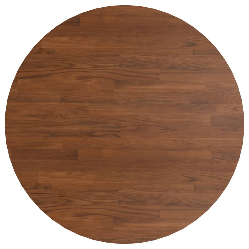 vidaXL Round Tabletop Dark Brown Ø80x1.5 cm Treated Oak Wood