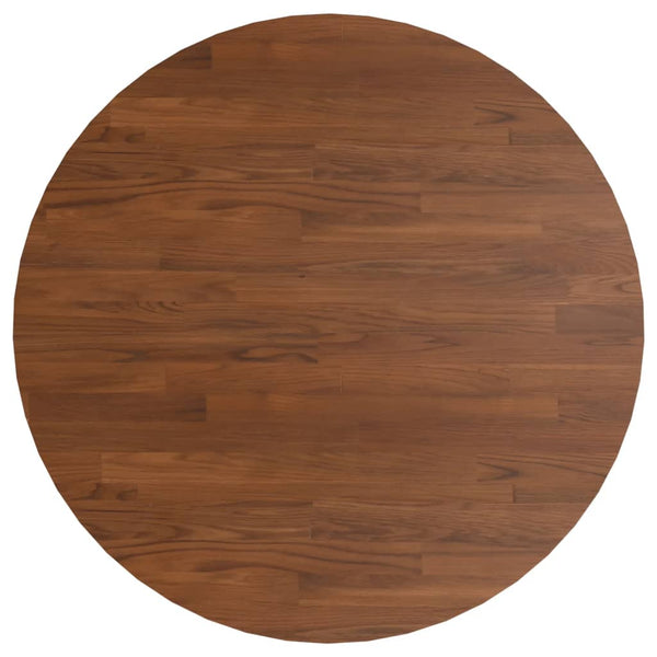 vidaXL Round Tabletop Dark Brown Ø80x1.5 cm Treated Oak Wood