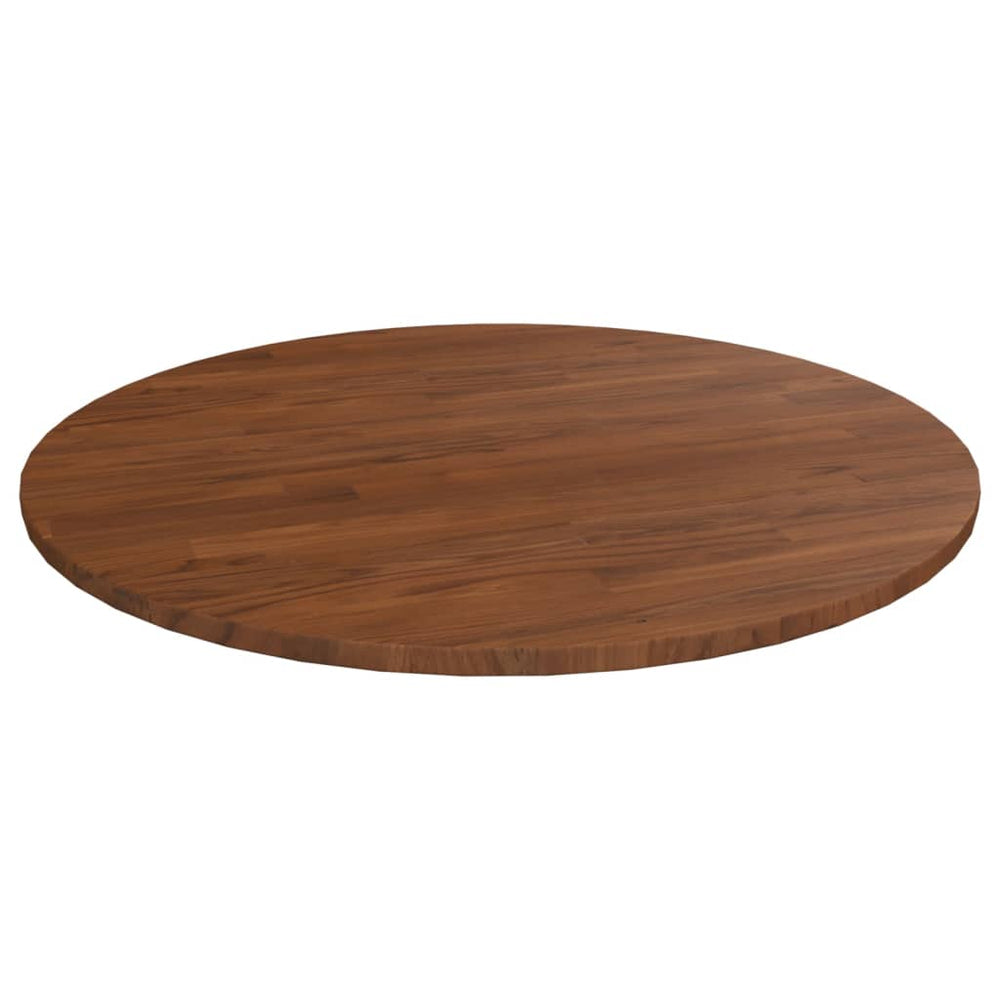 vidaXL Round Tabletop Dark Brown Ø90x1.5 cm Treated Oak Wood