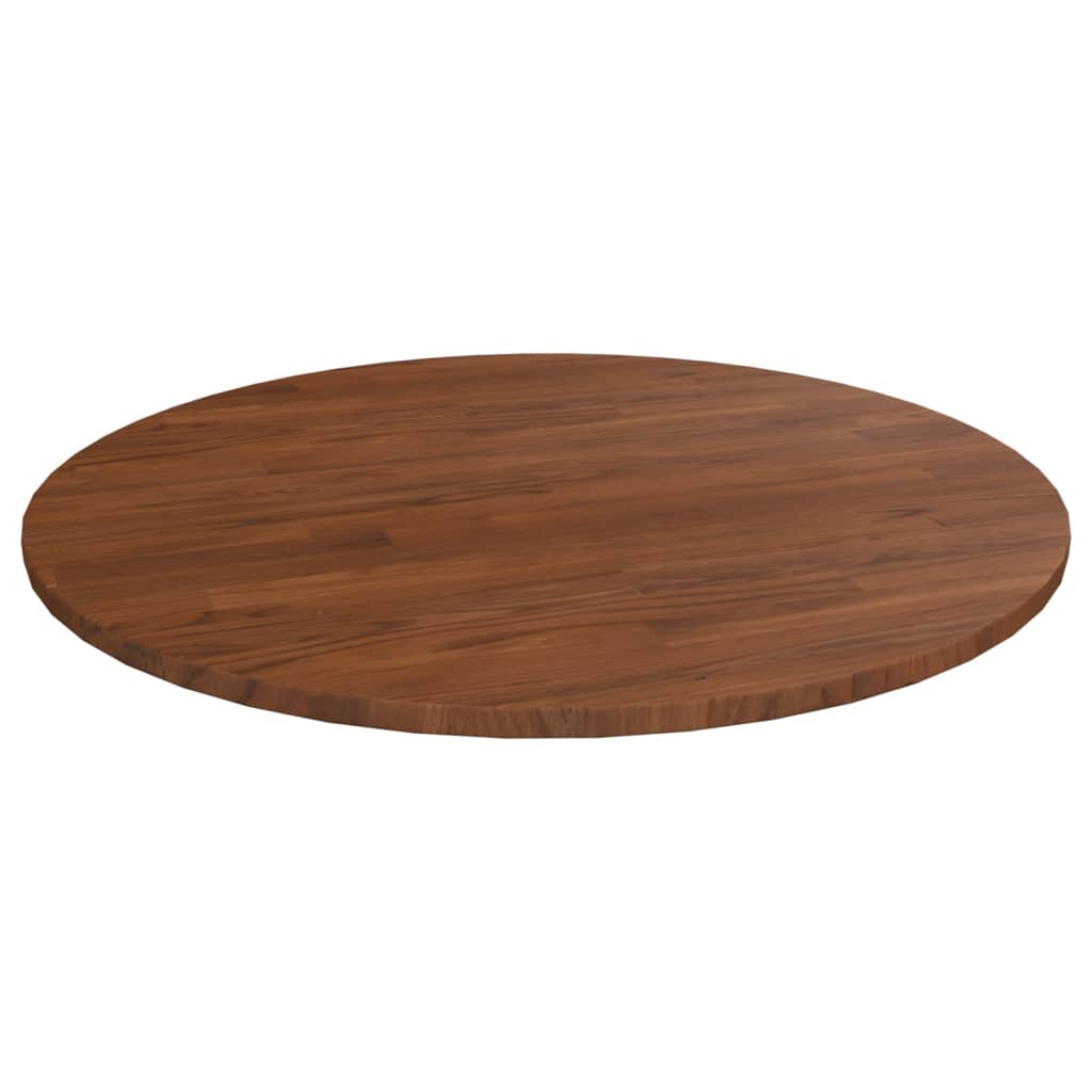 vidaXL Round Tabletop Dark Brown Ø90x1.5 cm Treated Oak Wood