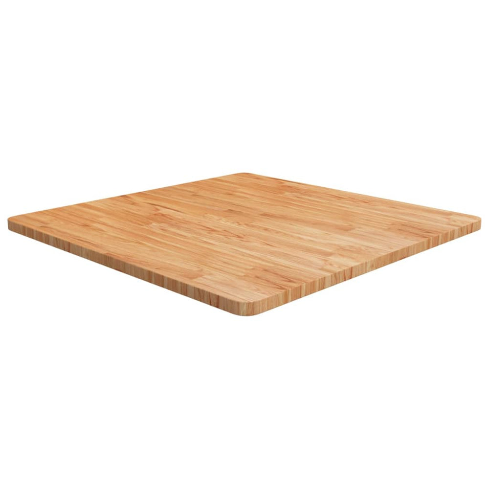 vidaXL Tabletop Square Light Brown 80x80x2.5 cm Treated Oak