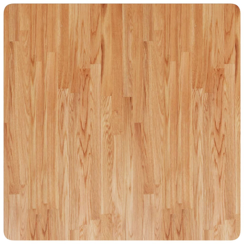 vidaXL Tabletop Square Light Brown 80x80x2.5 cm Treated Oak