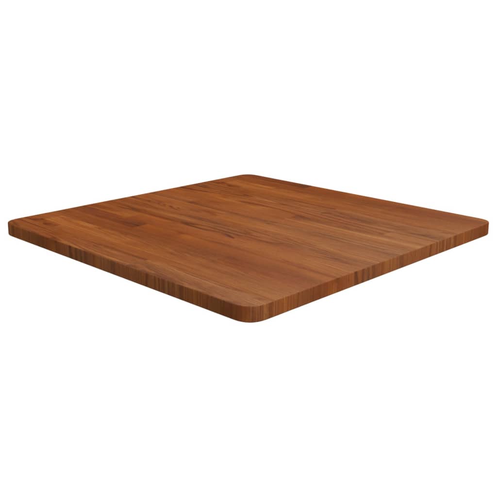vidaXL Tabletop Square Dark Brown 70x70x2.5 cm Treated Oak