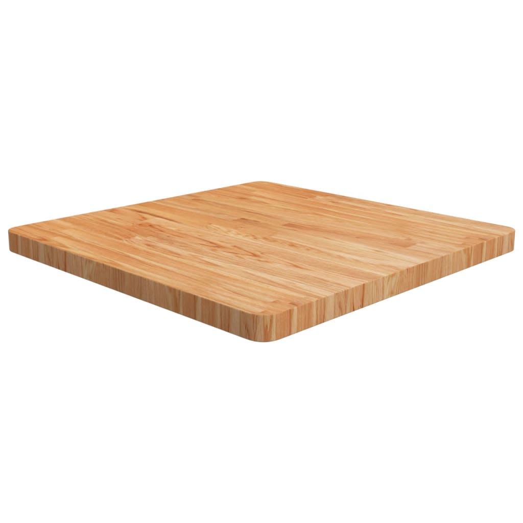vidaXL Tabletop Square Light Brown 70x70x4cm Treated Oak