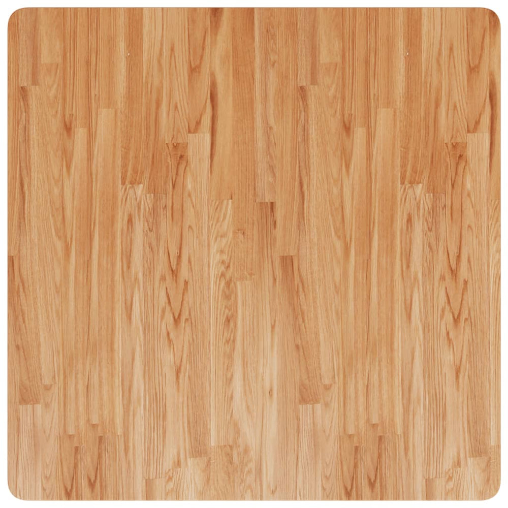 vidaXL Tabletop Square Light Brown 80x80x4 cm Treated Oak