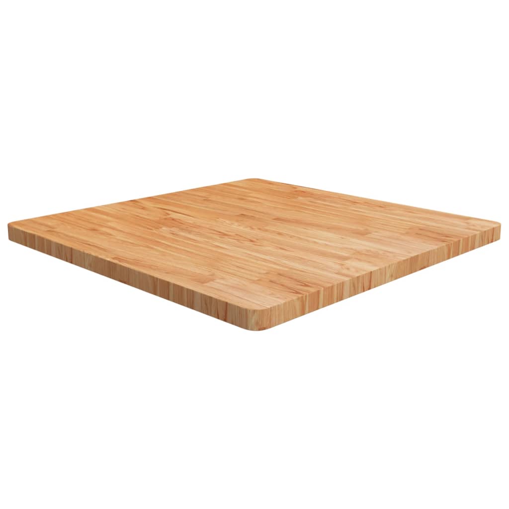 vidaXL Tabletop Square Light Brown 90x90x4 cm Treated Oak