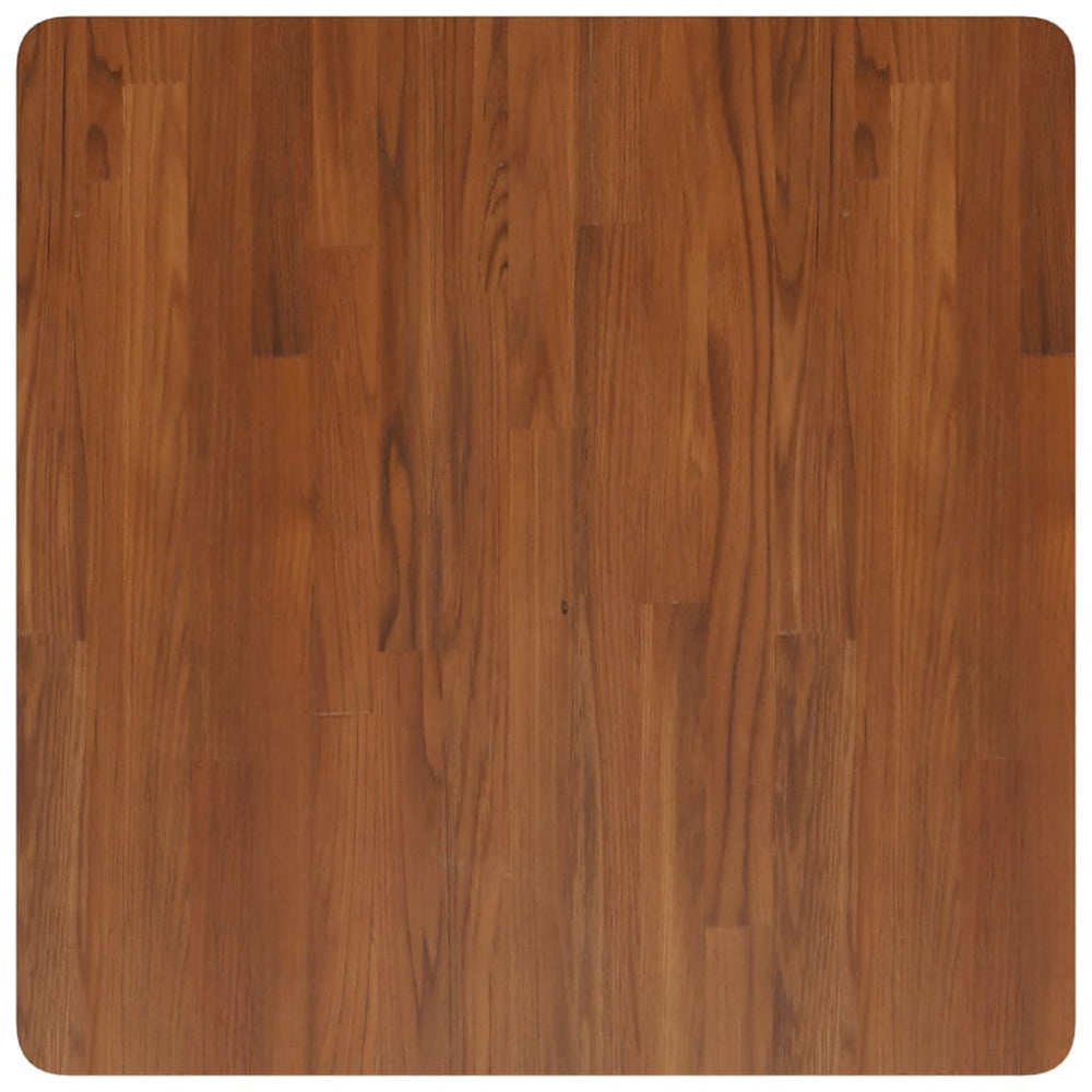 vidaXL Tabletop Square Dark Brown 70x70x4cm Treated Oak