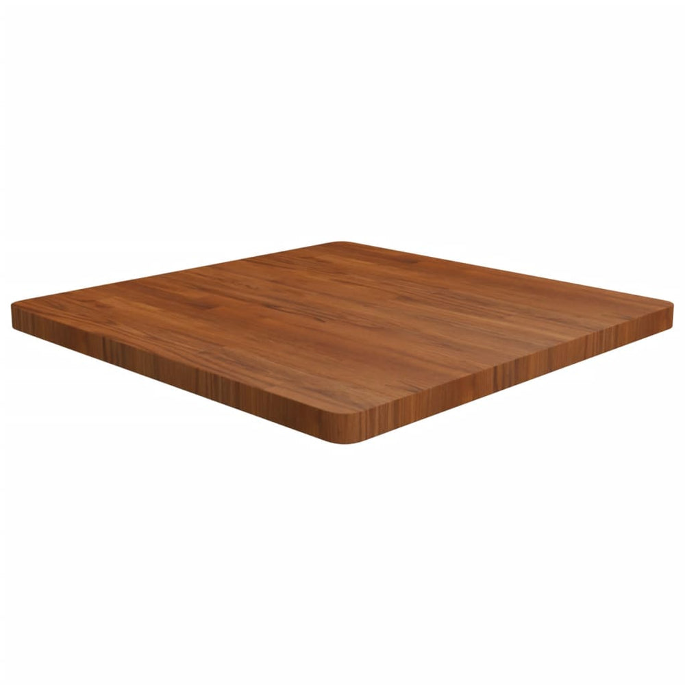 vidaXL Tabletop Square Dark Brown 80x80x4 cm Treated Oak