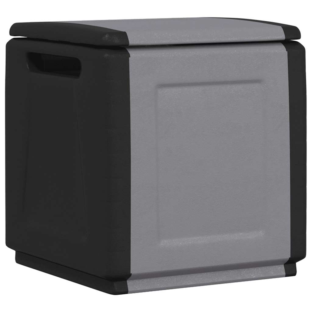 vidaXL Garden Storage Box 54x53x57 cm 130 L Dark Grey Black