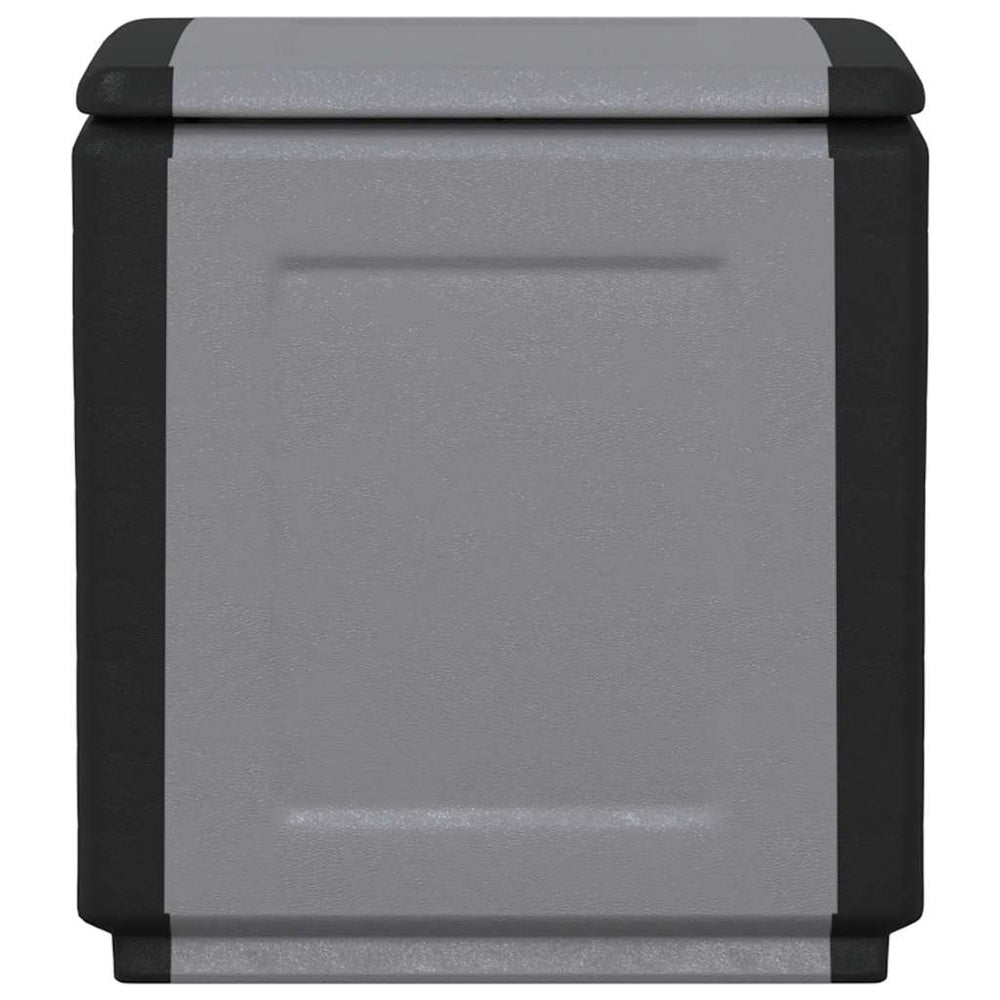 vidaXL Garden Storage Box 54x53x57 cm 130 L Dark Grey Black
