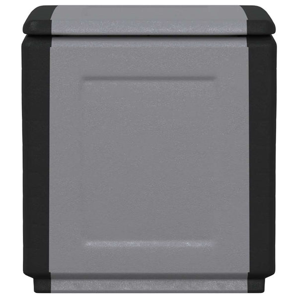 vidaXL Garden Storage Box 54x53x57 cm 130 L Dark Grey Black