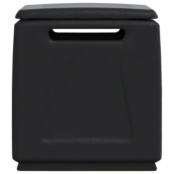 vidaXL Garden Storage Box 54x53x57 cm 130 L Dark Grey Black
