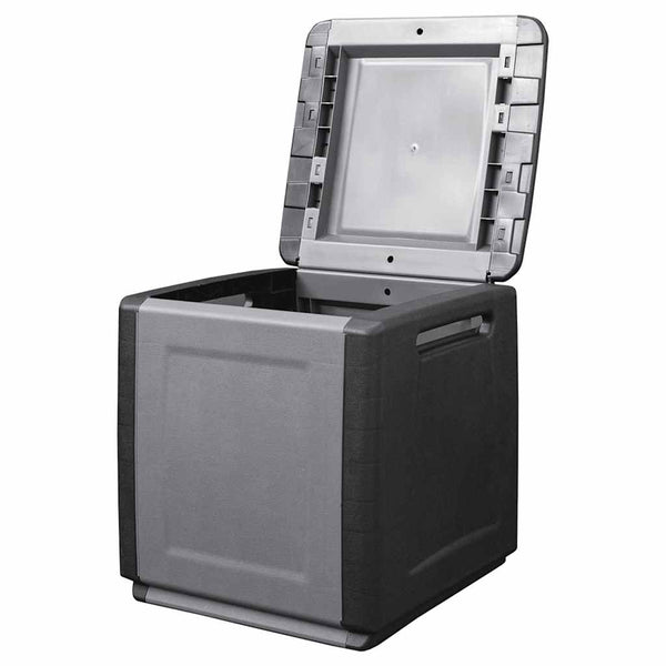 vidaXL Garden Storage Box 54x53x57 cm 130 L Dark Grey Black