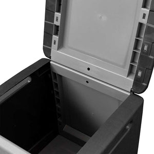 vidaXL Garden Storage Box 54x53x57 cm 130 L Dark Grey Black