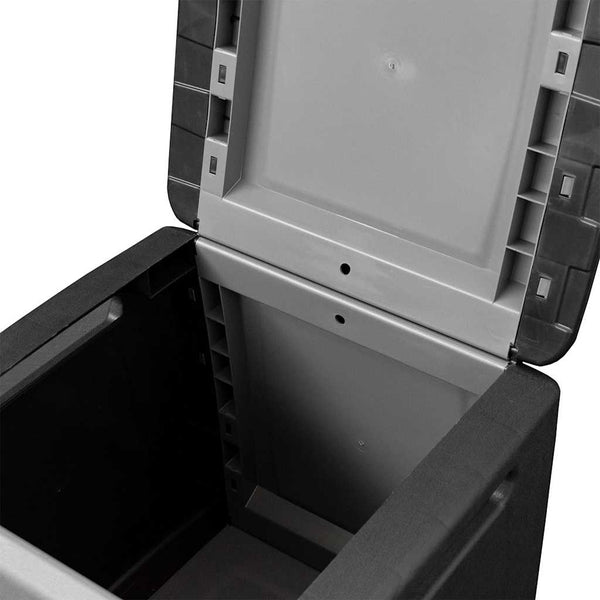 vidaXL Garden Storage Box 54x53x57 cm 130 L Dark Grey Black