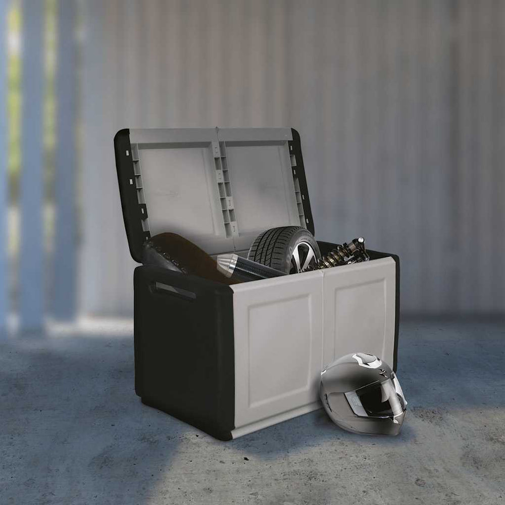 vidaXL Garden Storage Box 96x53x57 cm 230 L Dark Grey Black