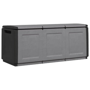 vidaXL Garden Storage Box 138x53x57 cm 330 L Dark Grey Black