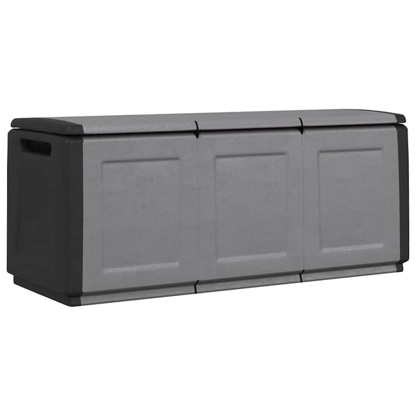 vidaXL Garden Storage Box 138x53x57 cm 330 L Dark Grey Black
