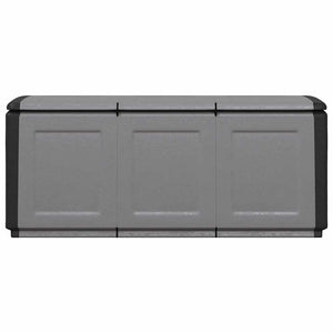 vidaXL Garden Storage Box 138x53x57 cm 330 L Dark Grey Black