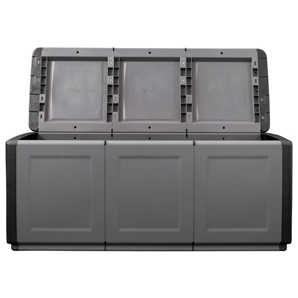 vidaXL Garden Storage Box 138x53x57 cm 330 L Dark Grey Black