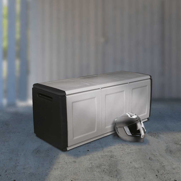 vidaXL Garden Storage Box 138x53x57 cm 330 L Dark Grey Black