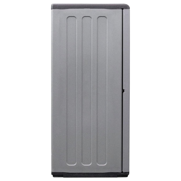 vidaXL Garden Storage Cabinet Grey Black 68x37x84 cm PP