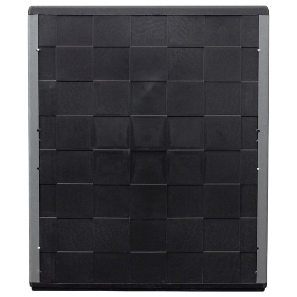 vidaXL Garden Storage Cabinet Grey Black 68x37x84 cm PP