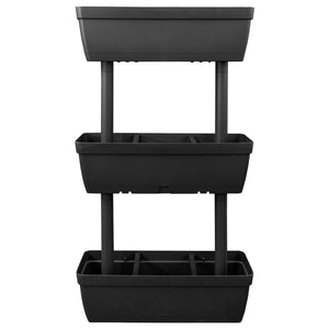 vidaXL Planters 3 pcs. 100 cm Anthracite