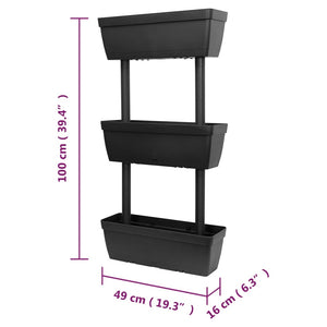 vidaXL Planter Set 6-Piece 100 cm Anthracite