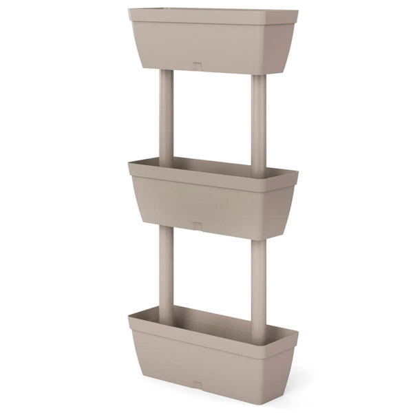 vidaXL Planter Set 3-Piece 100 cm Taupe