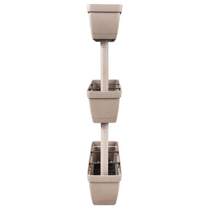 vidaXL Planter Set 3-Piece 100 cm Taupe