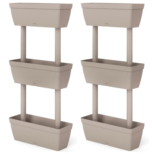 vidaXL Planter Set 6-Piece 100 cm Taupe
