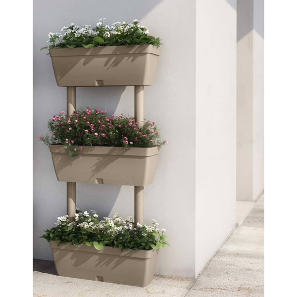 vidaXL Planter Set 6-Piece 100 cm Taupe