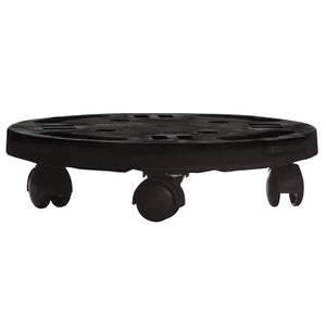 vidaXL Plant Caddy 30 cm Diameter Black 170 kg
