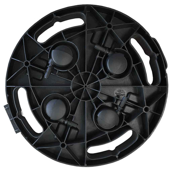 vidaXL Plant Caddy 30 cm Diameter Black 170 kg