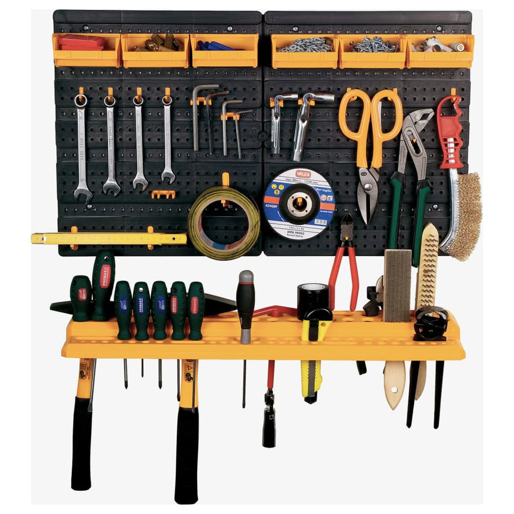 vidaXL Tool Wall 646x385 mm 26 Tool Holders PP