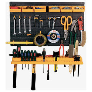 vidaXL Tool Wall 646x385 mm 26 Tool Holders PP
