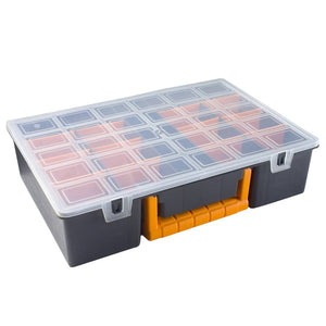 vidaXL Assortment Cases 2 pcs. Removable Dividers 360x250x85 mm PP