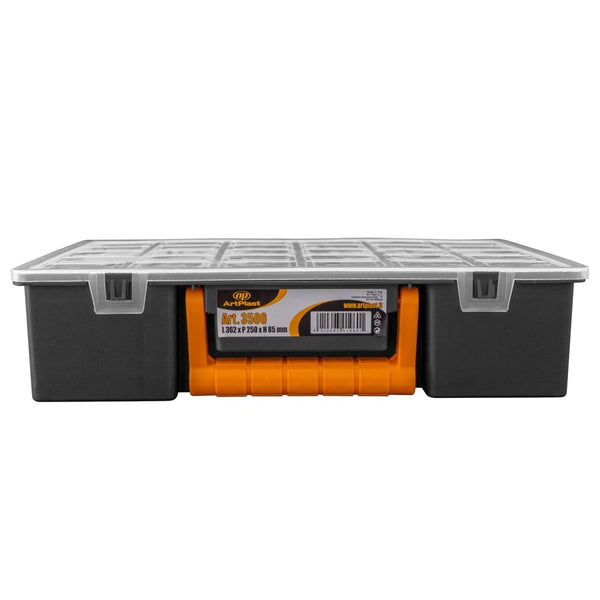 vidaXL Assortment Cases 2 pcs. Removable Dividers 360x250x85 mm PP