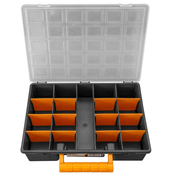 vidaXL Assortment Cases 2 pcs. Removable Dividers 360x250x85 mm PP