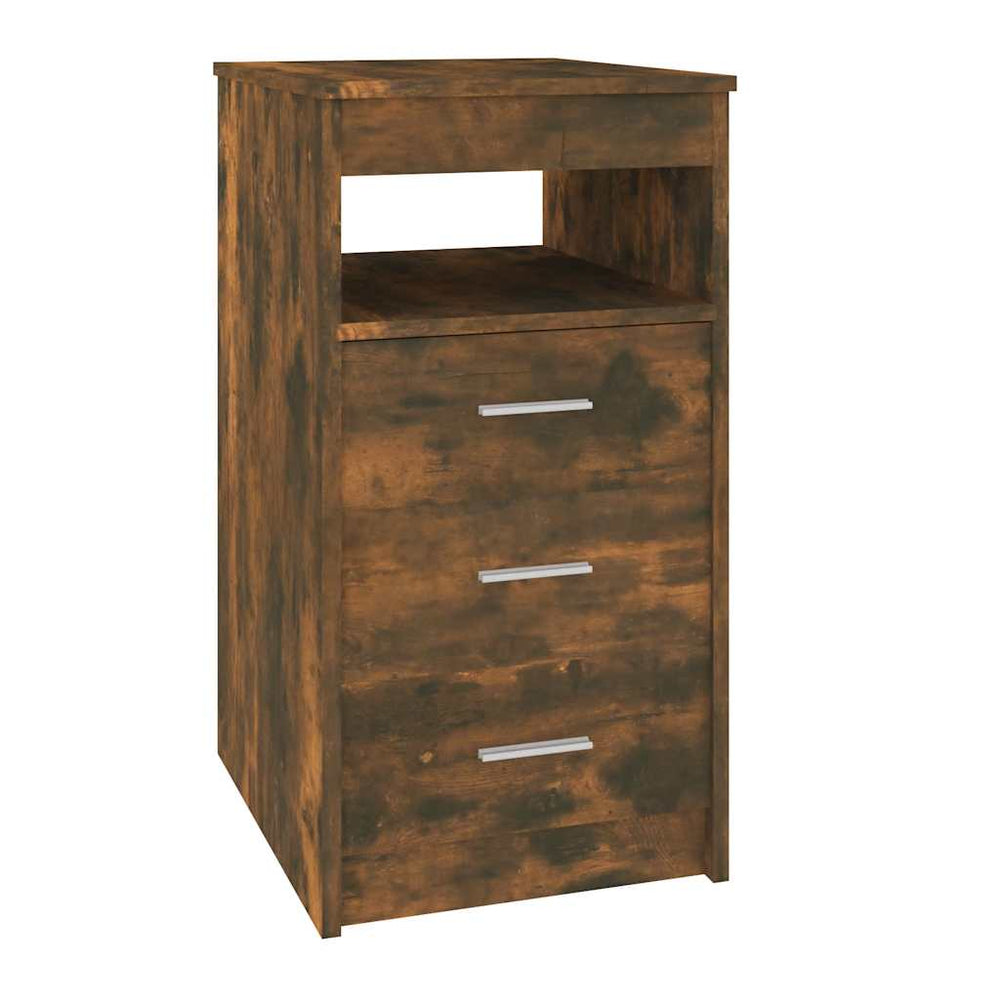 vidaXL Sideboard with Drawers Smoked Oak 40x50x76 cm Engineered Wood