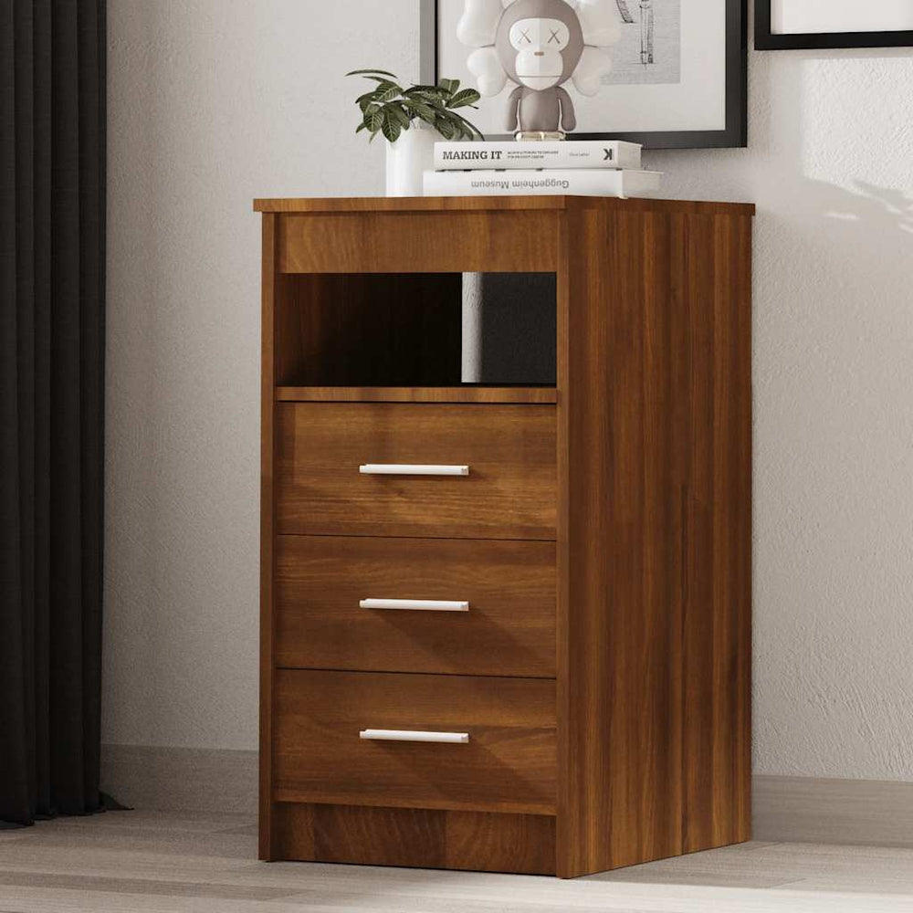 vidaXL Sideboard with Drawers Brown Oak Look 40x50x76 cm