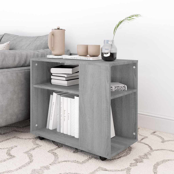 vidaXL Side Table Gray Sonoma 70x35x55 cm Engineered Wood