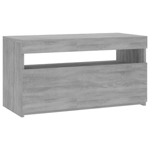 vidaXL TV Cabinet with LED Lights Sonoma Grey 75x35x40 cm